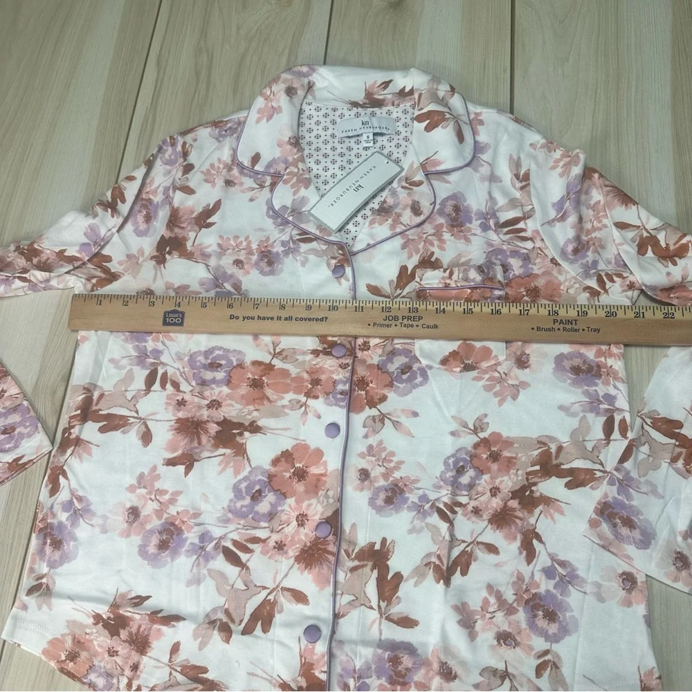 Karen Neuburger Women's Pajama Set‎ RLK0336 Natural Floral 2PC NWT Size Small